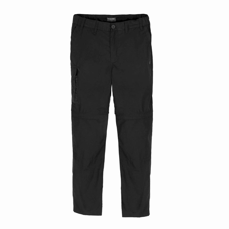 Black Craghoppers Expert Kiwi Tailored Men's Trousers | FRQ2250OQ