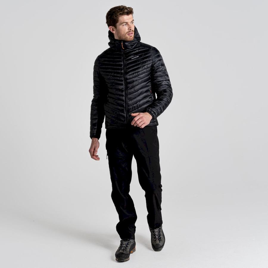 Black Craghoppers ExpoLite Insulated Hooded Men's Jackets | ADQ3183SV