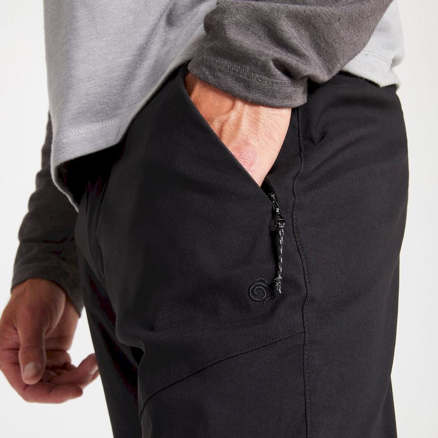 Black Craghoppers Kiwi Pro II Men's Trousers | EEQ10043RH