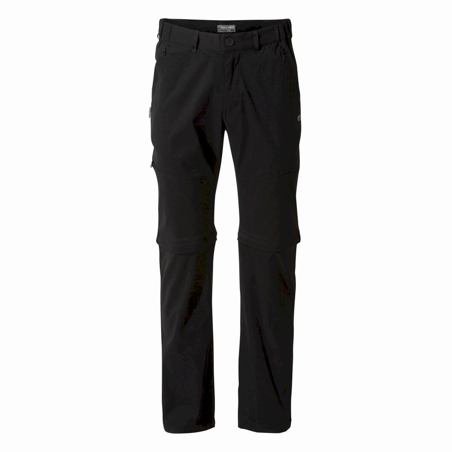 Black Craghoppers Kiwi Pro II Men's Trousers | MDX4617FV