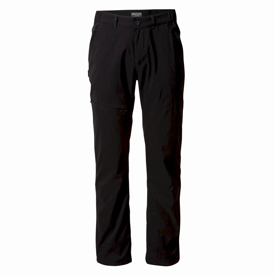 Black Craghoppers Kiwi Pro II Winter Lined Men's Trousers | XVH946JB