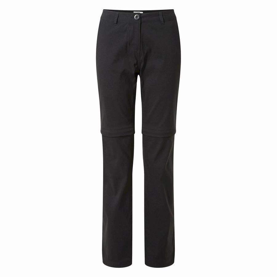 Black Craghoppers Kiwi Pro II Women's Trousers | JSF7387CR