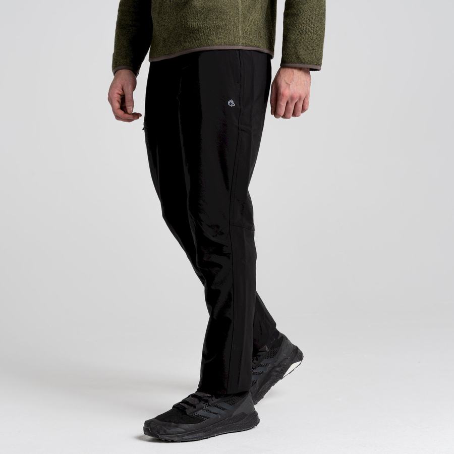 Black Craghoppers Kiwi Pro Softshell Men's Trousers | LHR1488KT