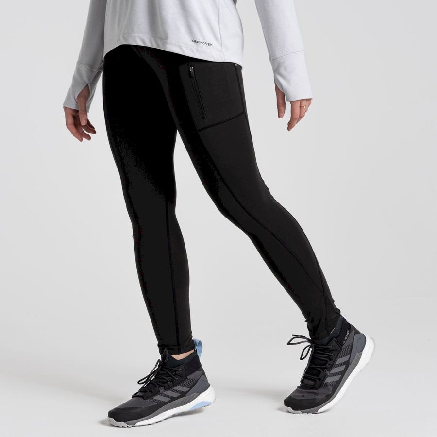 Black Craghoppers Kiwi Pro Women's Leggings | JRW10020YZ