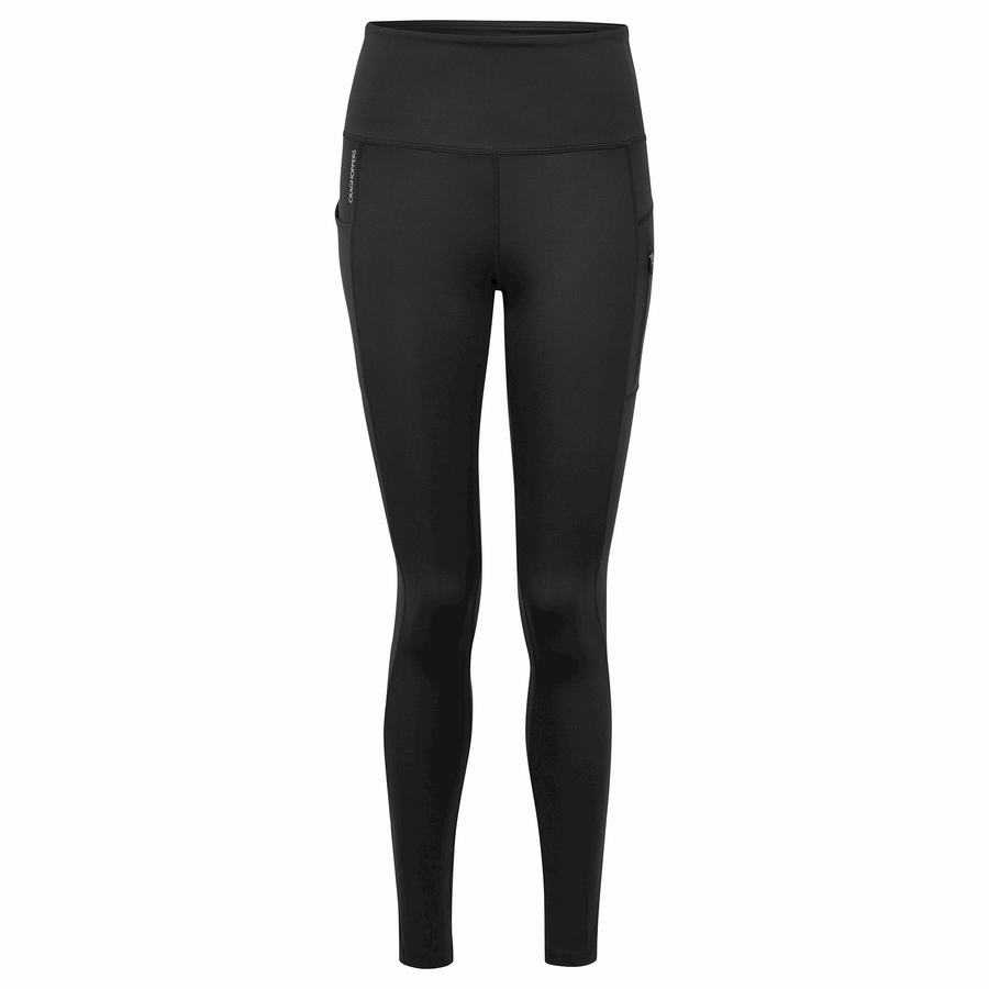 Black Craghoppers Kiwi Pro Women's Leggings | JRW10020YZ