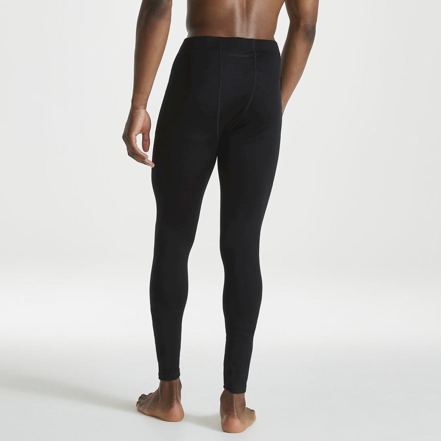 Black Craghoppers Merino Baselayer Men's Trousers | NHI6750QV