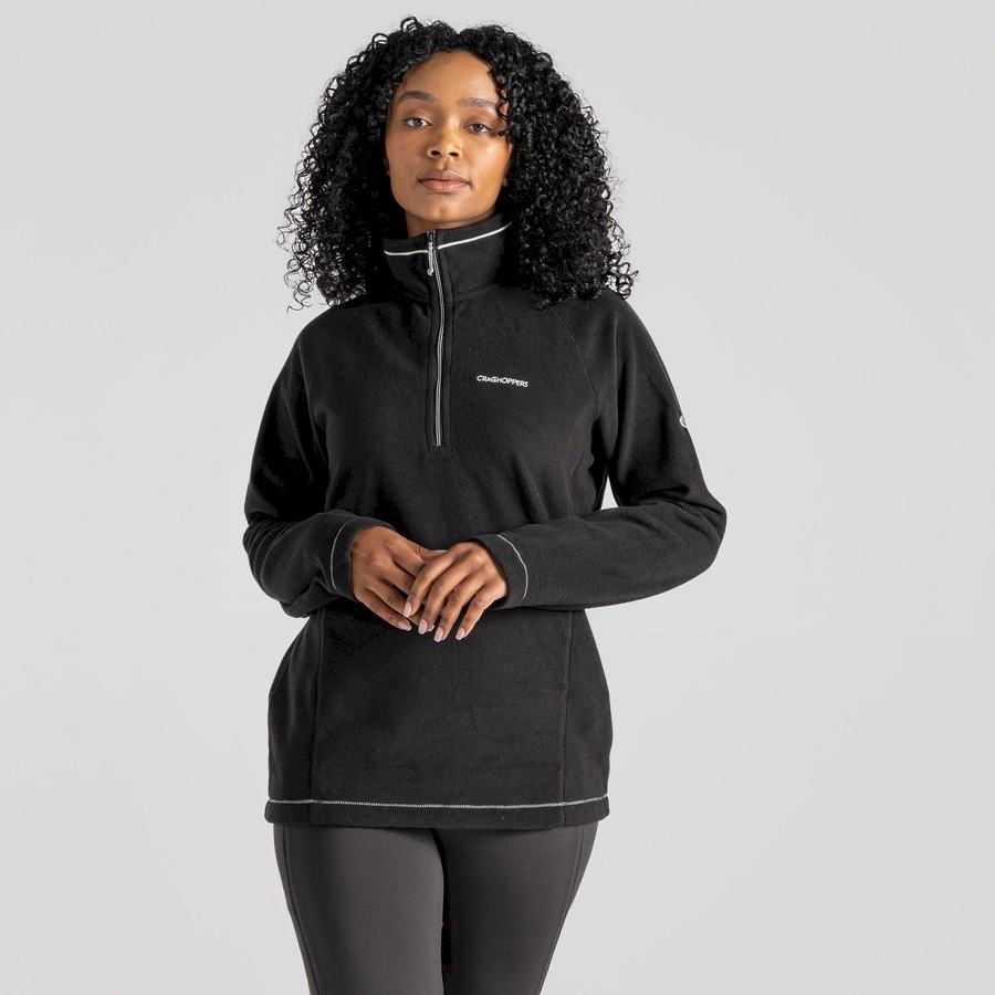 Black Craghoppers Miska Half Zip Women's Sweaters | FOH8871WI