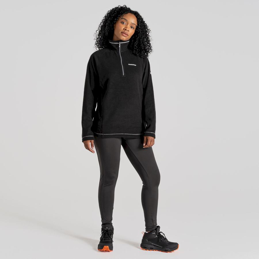 Black Craghoppers Miska Half Zip Women's Sweaters | FOH8871WI