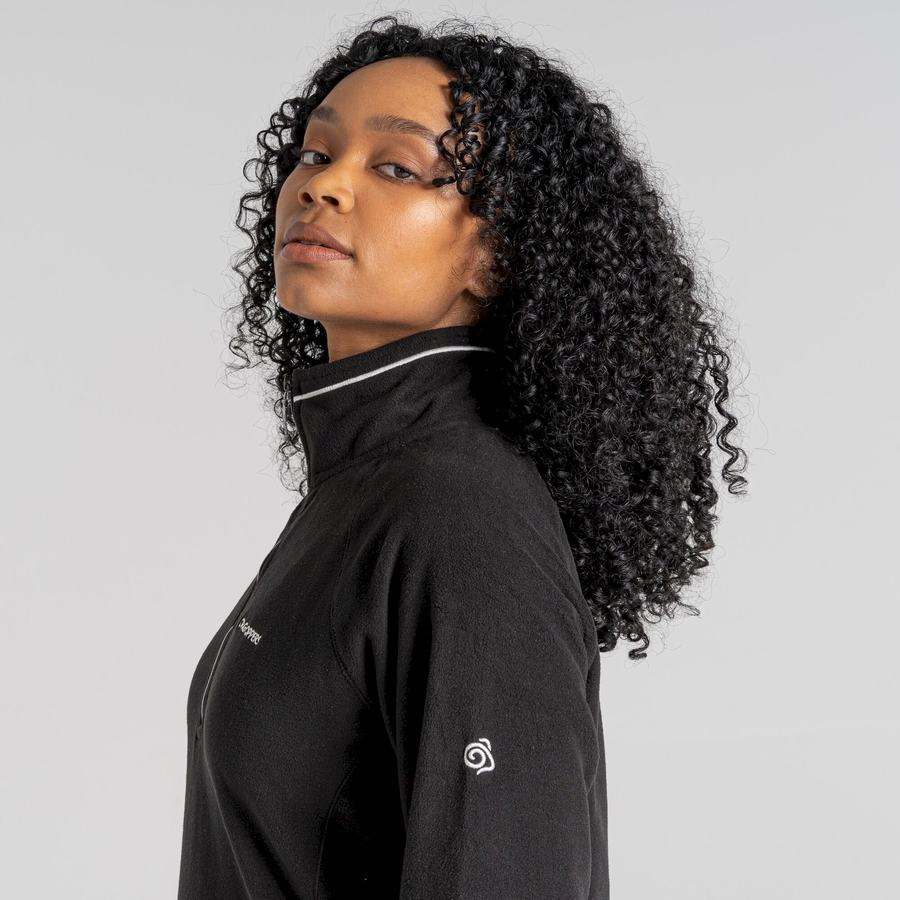 Black Craghoppers Miska Half Zip Women's Sweaters | FOH8871WI