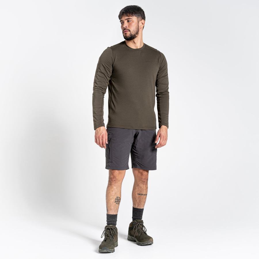 Black Craghoppers NosiLife Cargo II Men's Shorts | VLL9983VY