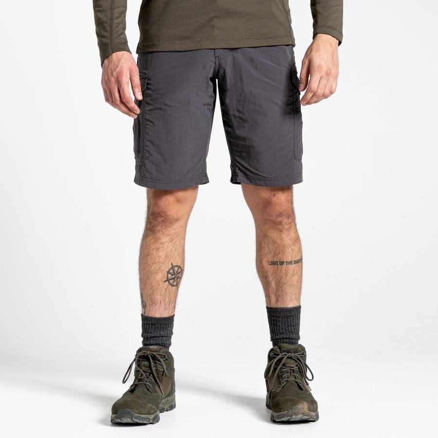 Black Craghoppers NosiLife Cargo II Men's Shorts | VLL9983VY