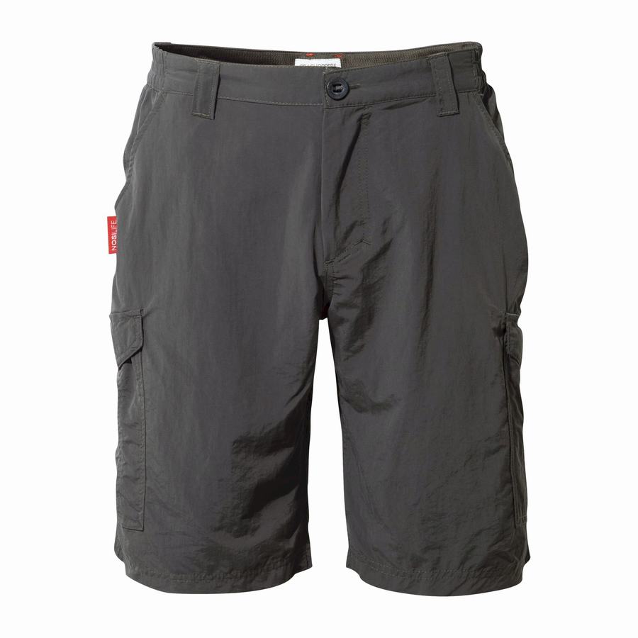 Black Craghoppers NosiLife Cargo II Men's Shorts | VLL9983VY