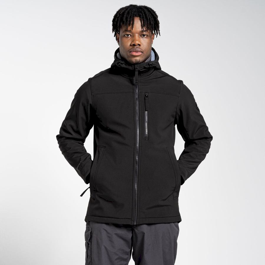 Black Craghoppers Oswin Insulated Hooded Men's Jackets | CIY7970UA