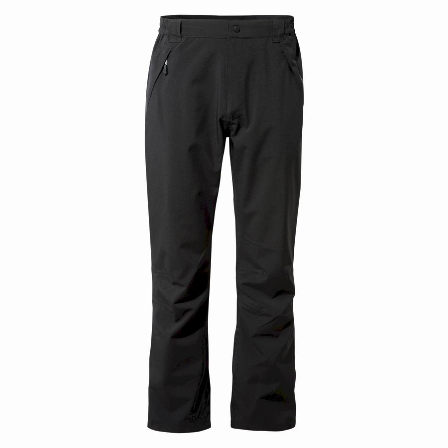 Black Craghoppers Stefan II Waterproof Men's Trousers | WLV293HT