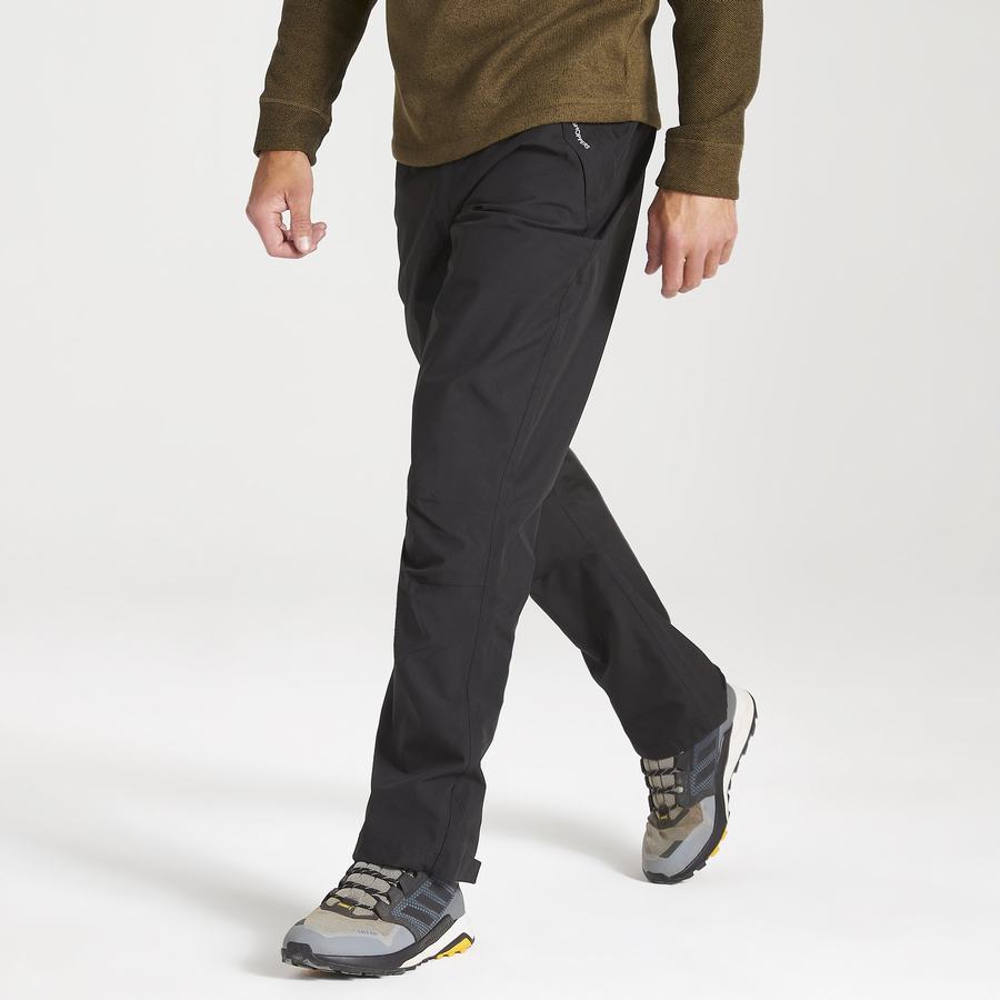 Black Craghoppers Stefan II Waterproof Men's Trousers | WLV293HT