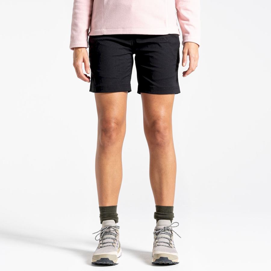 Black Craghoppers Stretch Kiwi Pro III Women's Shorts | APK1126PU