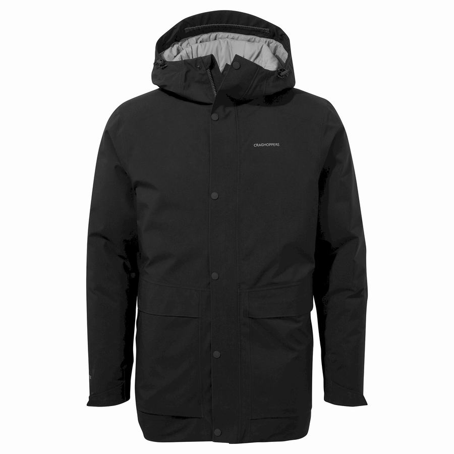 Black Craghoppers Talo Thermic GORE-TEX Men's Jackets | WHG4736LY