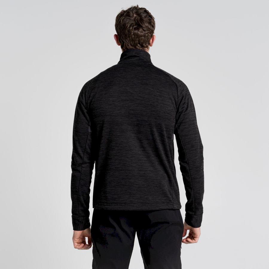 Black Craghoppers Tarbert Half Zip Men's Sweaters | GCF5351WT