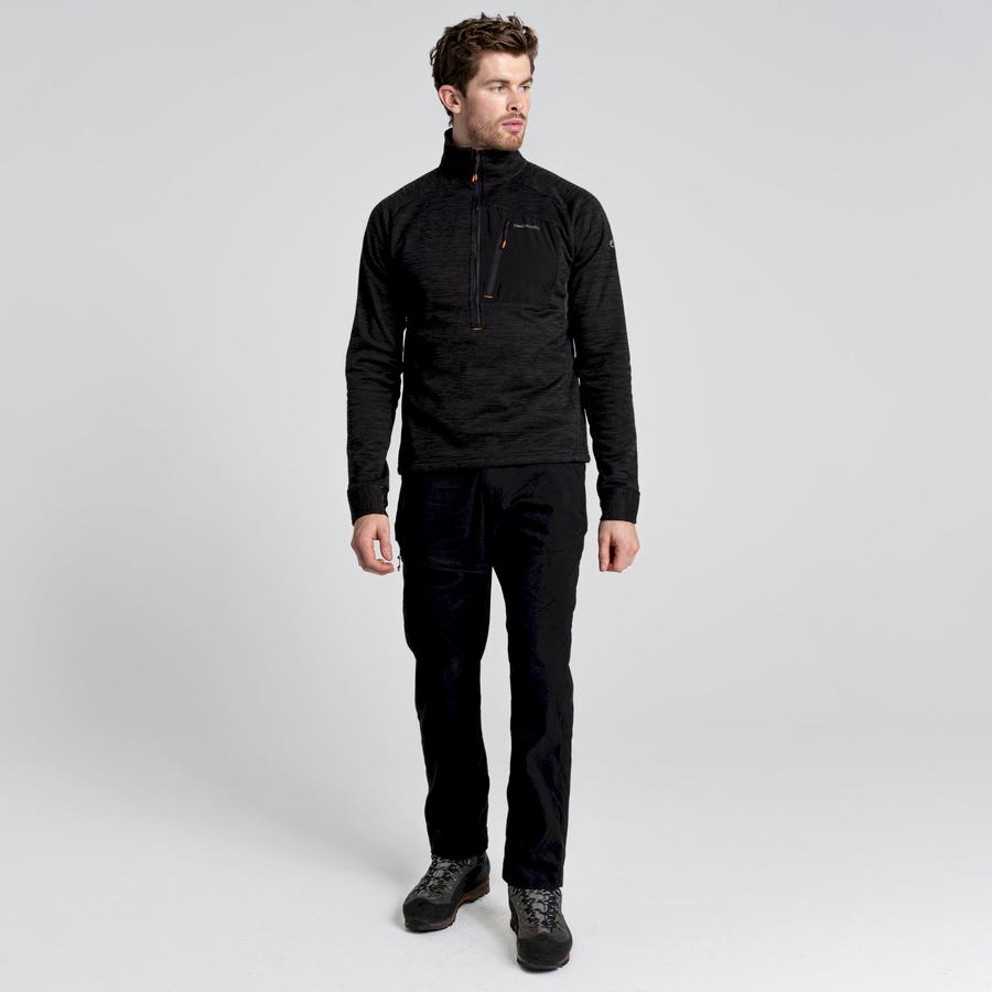 Black Craghoppers Tarbert Half Zip Men's Sweaters | GCF5351WT