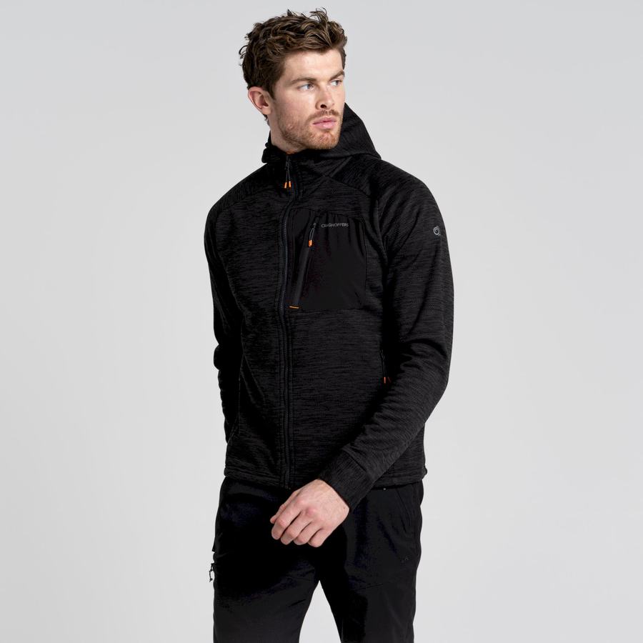 Black Craghoppers Tarbert Hooded Men's Jackets | DLP9444PL