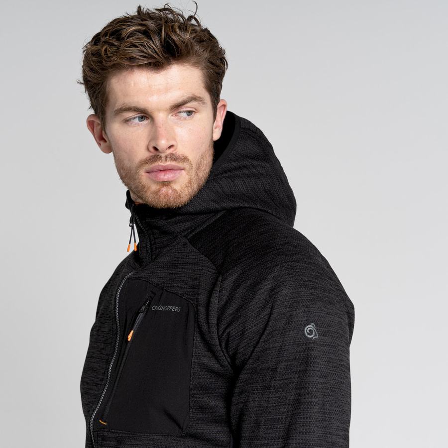 Black Craghoppers Tarbert Hooded Men's Jackets | DLP9444PL