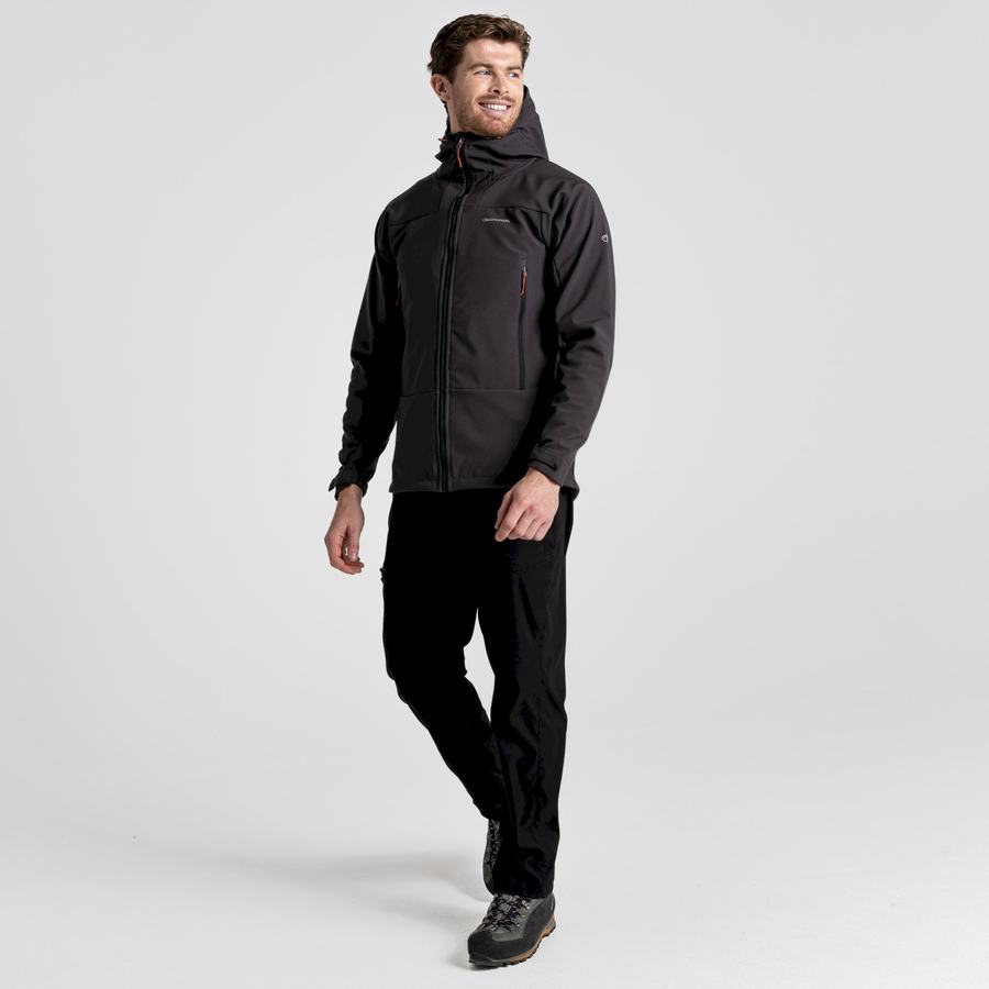 Black Craghoppers Tripp Hooded Men's Jackets | MPF6824ZM