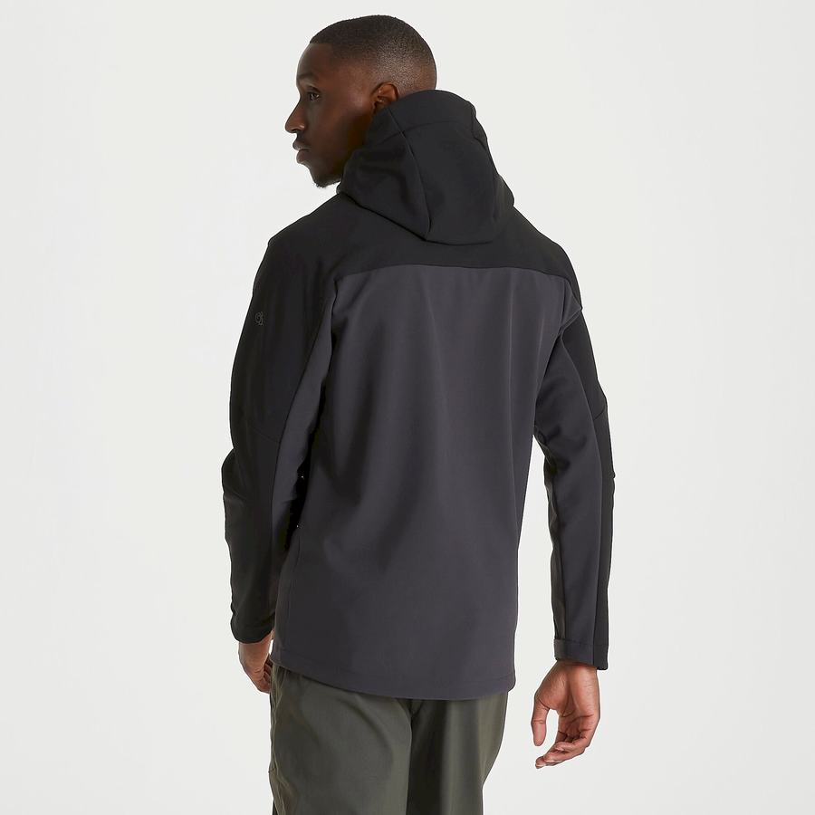 Black Craghoppers Tripp Hooded Men's Jackets | STA3069XG