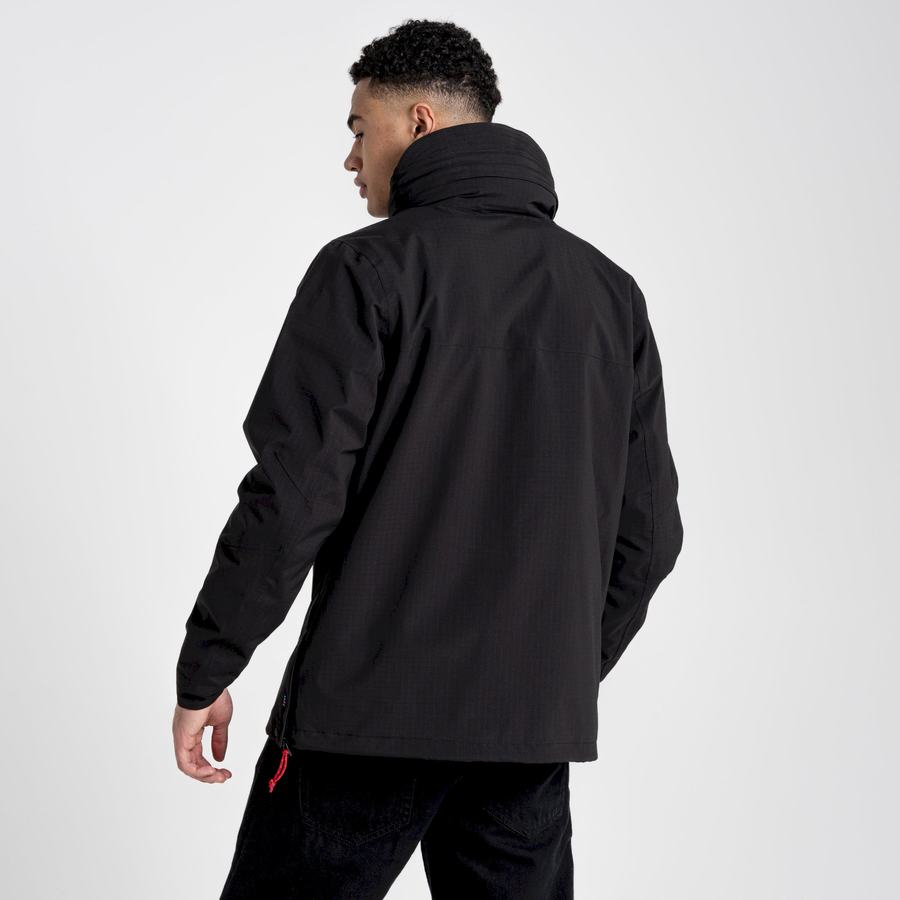 Black Craghoppers Waterproof Anderson Cagoule Men's Jackets | XAT1337BZ