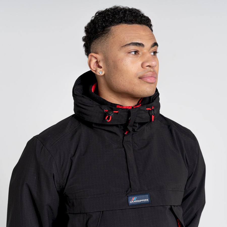 Black Craghoppers Waterproof Anderson Cagoule Men's Jackets | XAT1337BZ