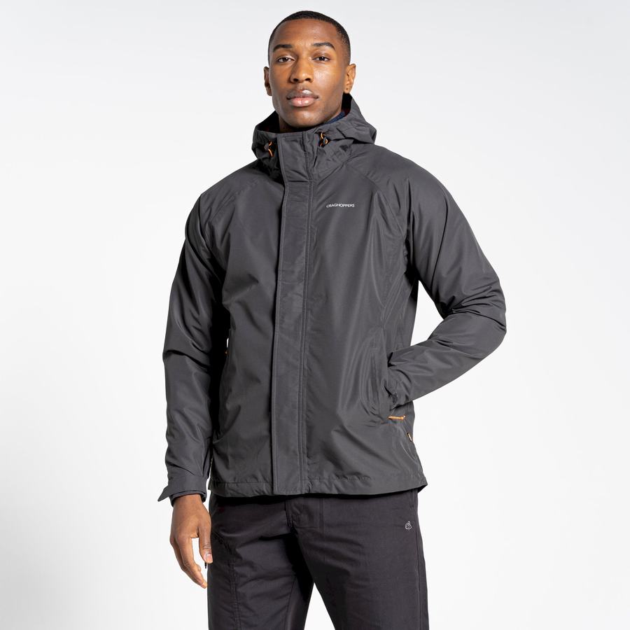 Black Craghoppers Waterproof Orion Men's Jackets | FQT208JA