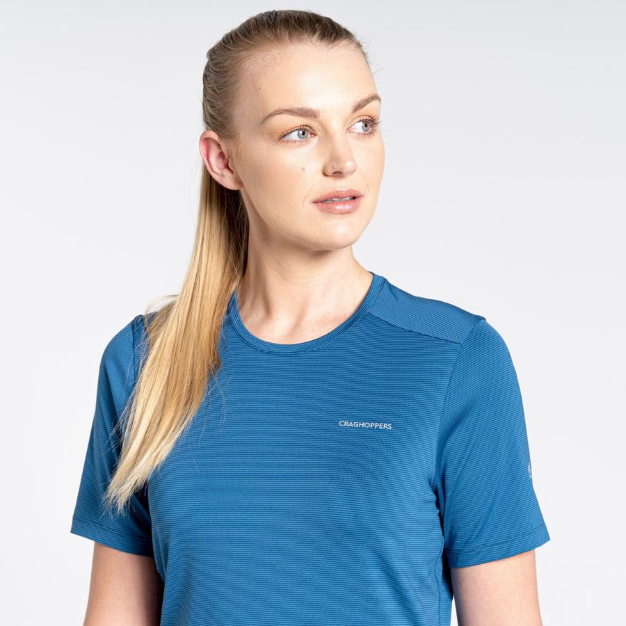 Blue Craghoppers Aliso Short Sleeved Women's T-Shirts | HNL5878LU