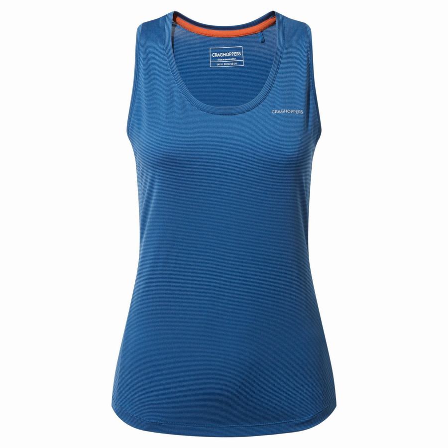 Blue Craghoppers Aliso Vest Top Women's T-Shirts | DOP8754DZ