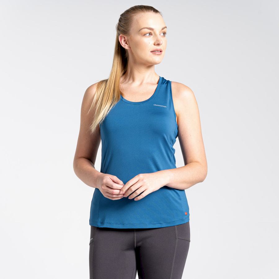 Blue Craghoppers Aliso Vest Top Women's T-Shirts | DOP8754DZ