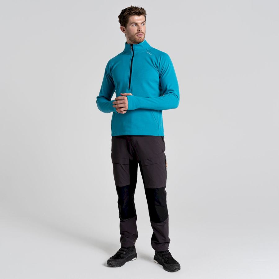 Blue Craghoppers Dynamic Pro Half Zip Men's Sweaters | UEQ2384EZ