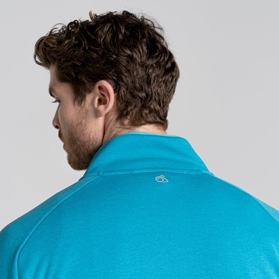 Blue Craghoppers Dynamic Pro Half Zip Men's Sweaters | UEQ2384EZ