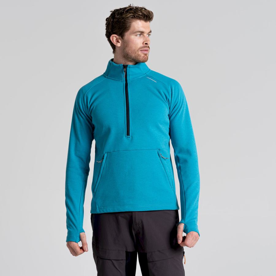 Blue Craghoppers Dynamic Pro Half Zip Men's Sweaters | UEQ2384EZ