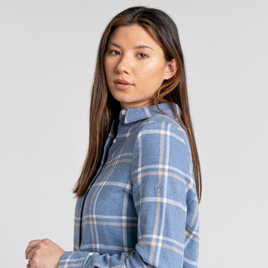 Blue Craghoppers Emie Long Sleeved Women's Shirts | VNR4799UZ