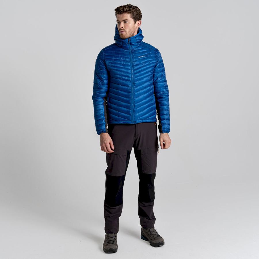 Blue Craghoppers ExpoLite Insulated Hooded Men's Jackets | MDZ4337DD