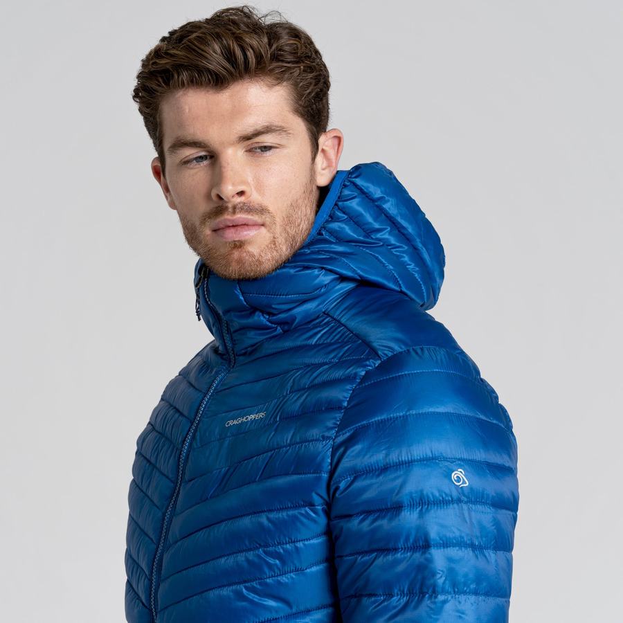 Blue Craghoppers ExpoLite Insulated Hooded Men's Jackets | MDZ4337DD