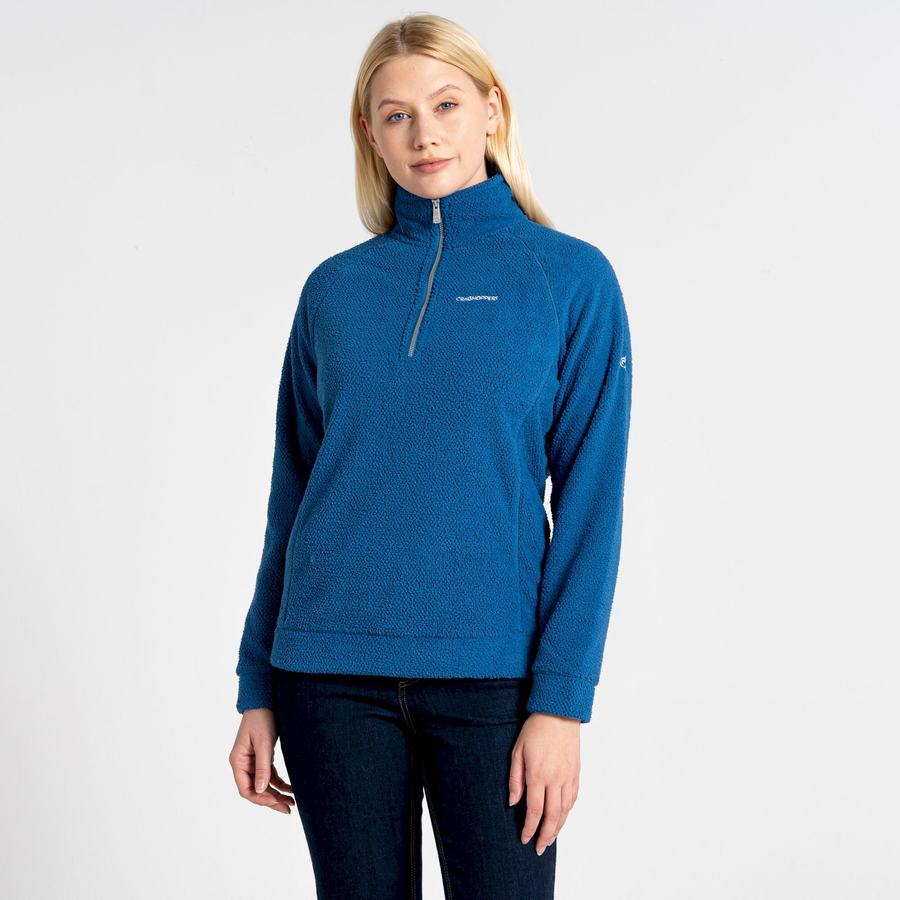 Blue Craghoppers Lilian Half Zip Women's Sweaters | NJT3714MX