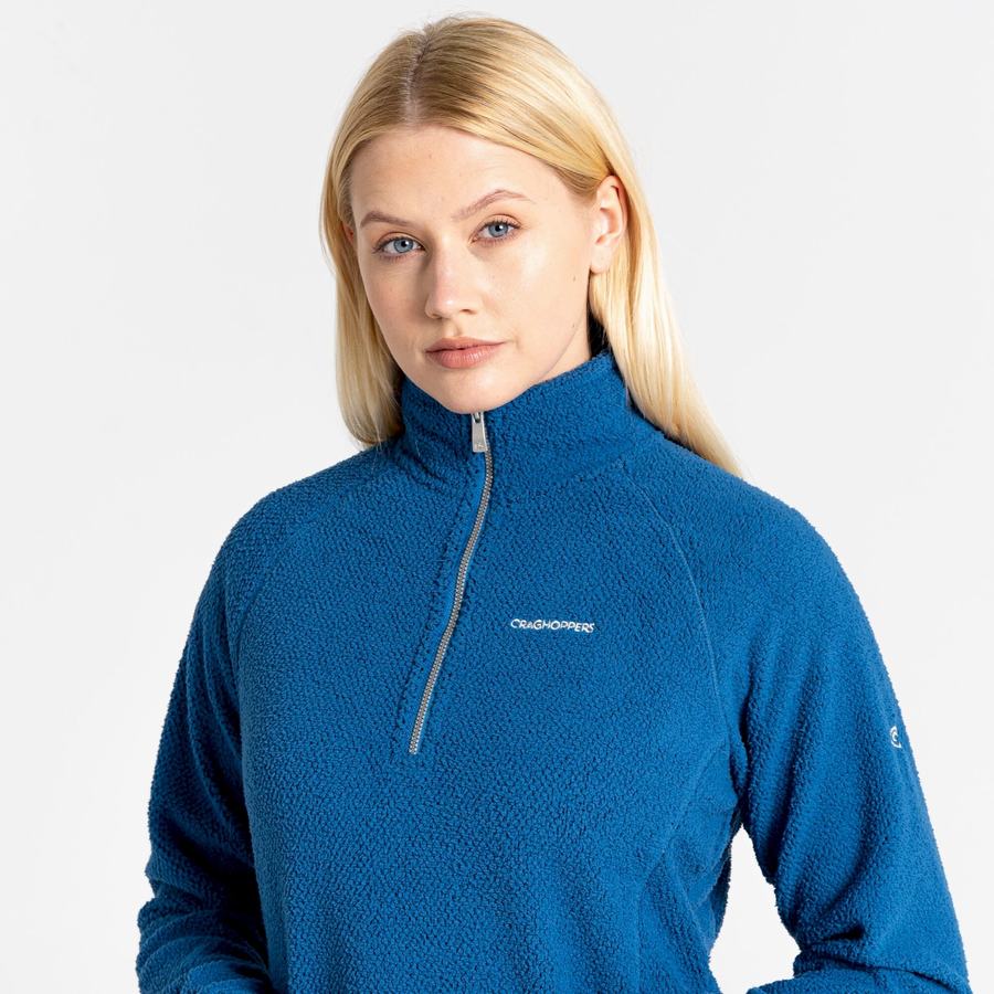 Blue Craghoppers Lilian Half Zip Women's Sweaters | NJT3714MX