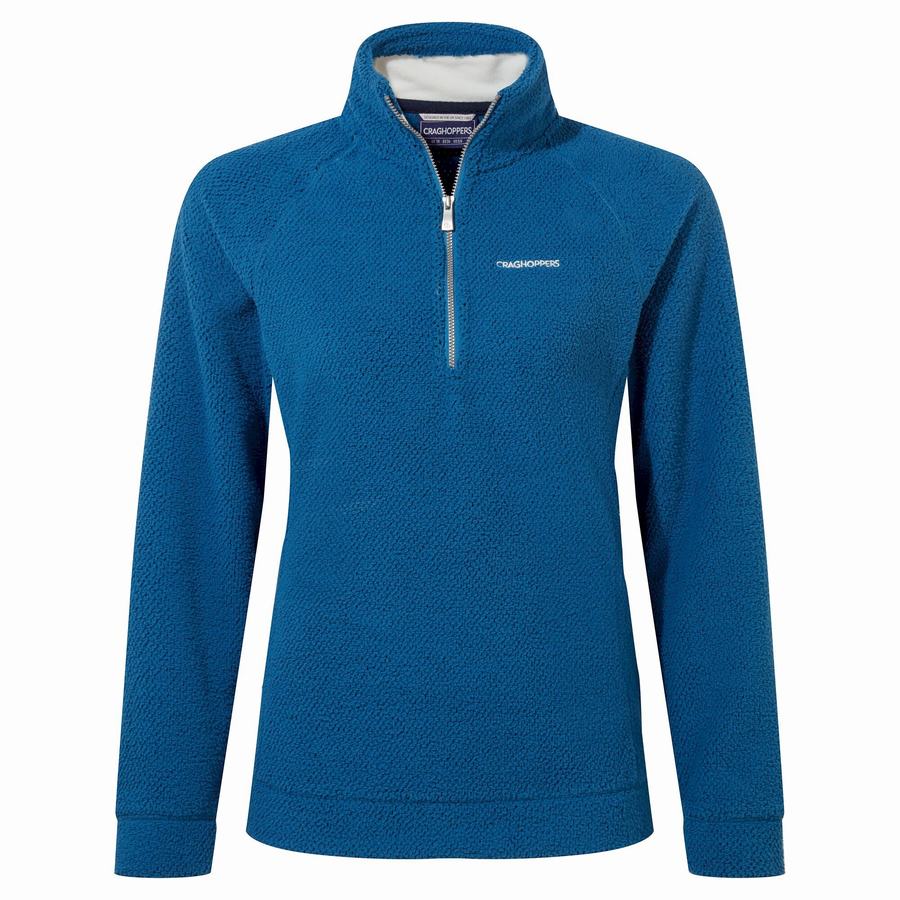 Blue Craghoppers Lilian Half Zip Women's Sweaters | NJT3714MX