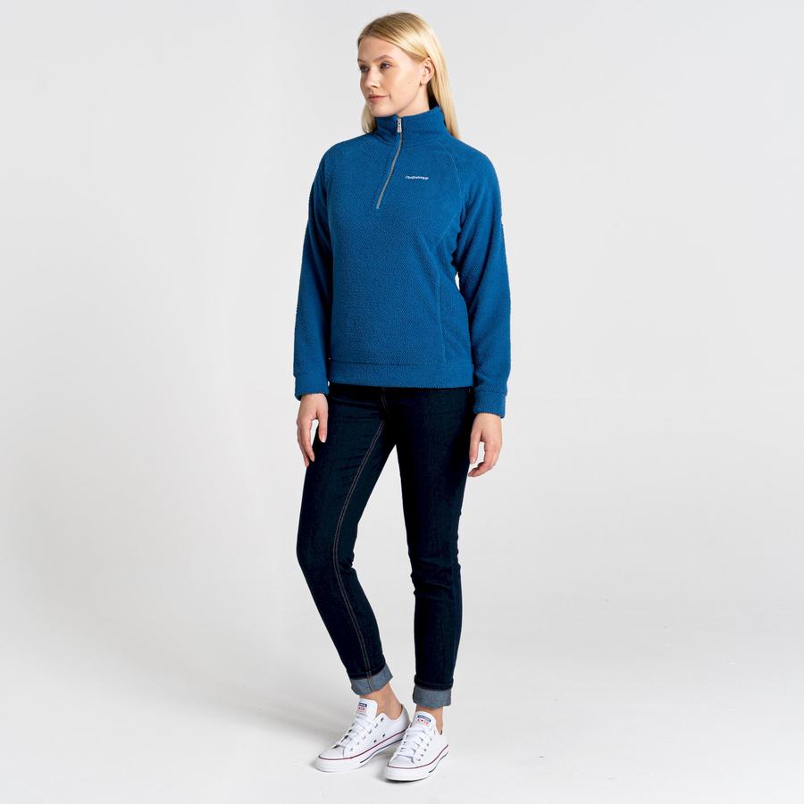 Blue Craghoppers Lilian Half Zip Women's Sweaters | NJT3714MX