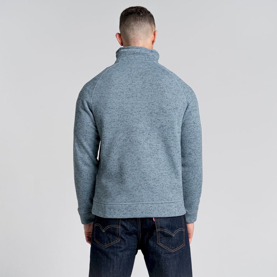 Blue Craghoppers Logan Half Zip Men's Sweaters | MMU208UO