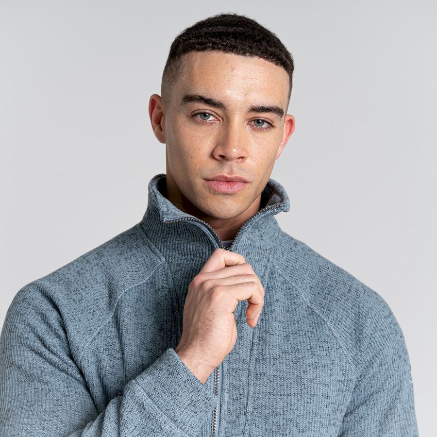 Blue Craghoppers Logan Half Zip Men's Sweaters | MMU208UO