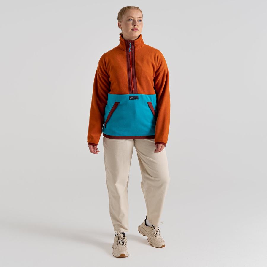 Blue Craghoppers Spindle Half Zip Women's Sweaters | FOV6128FY