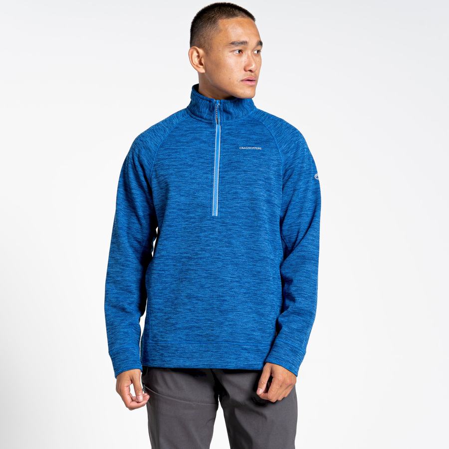 Blue Craghoppers Stromer Half Men's Sweaters | JFO6940WW