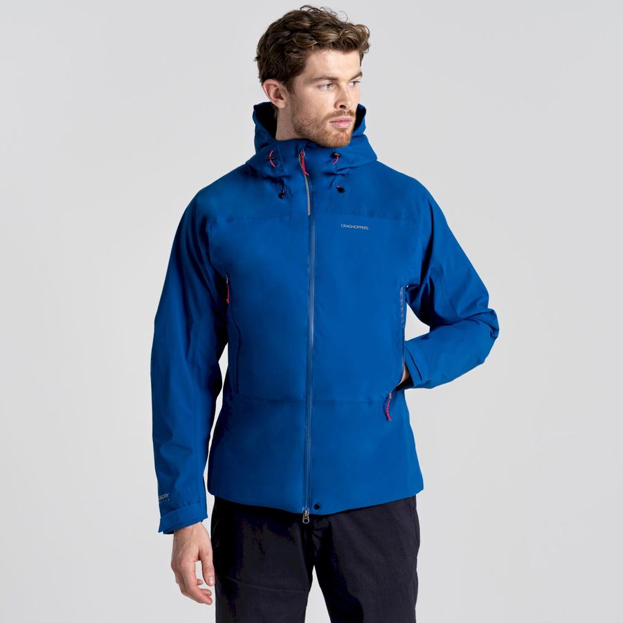 Blue Dark Blue Craghoppers Waterproof Gryffin Men's Jackets | VKV3753JH