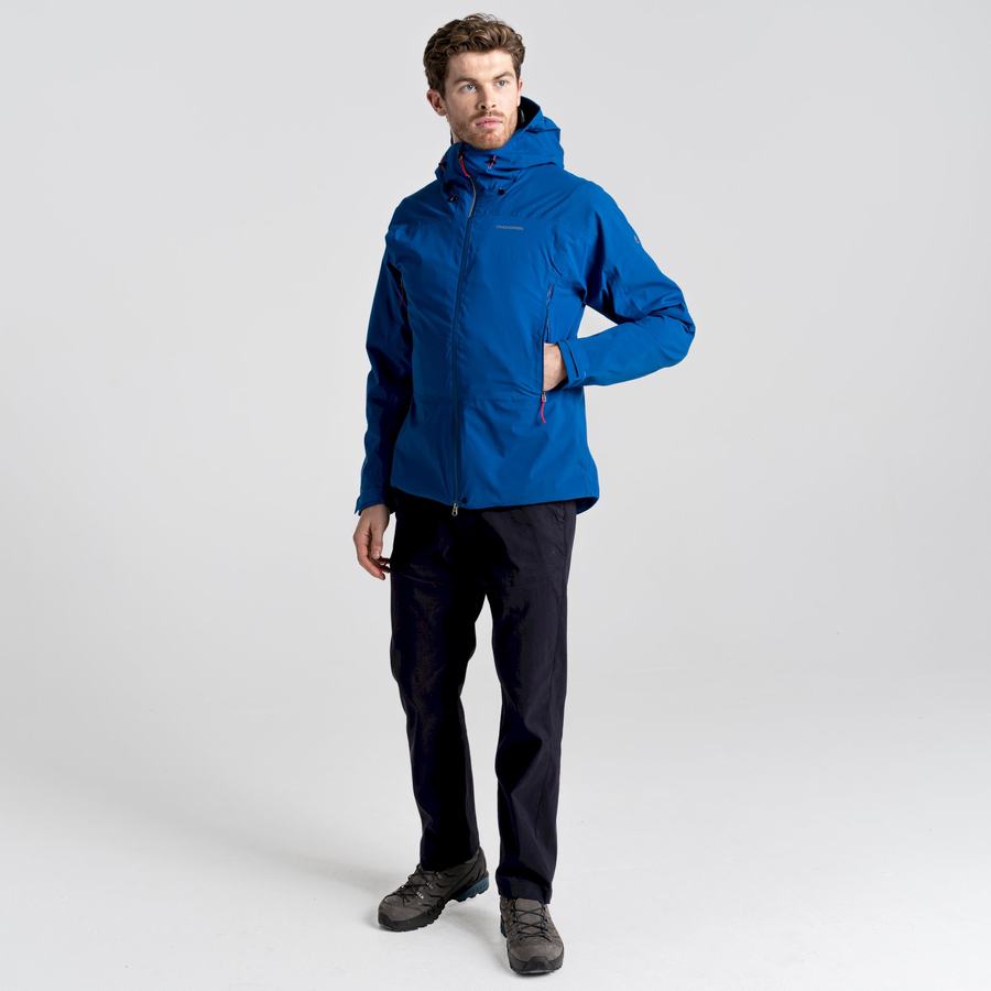 Blue Dark Blue Craghoppers Waterproof Gryffin Men's Jackets | VKV3753JH