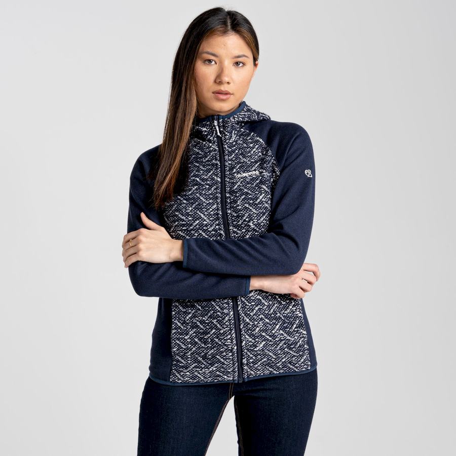 Blue Navy Craghoppers Alliva Hooded Women's Jackets | LZQ1426GI